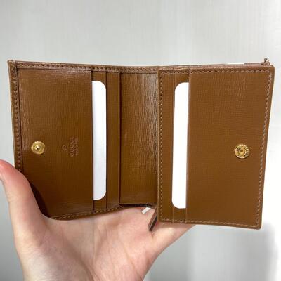 Gucci Horsebit 1955 Canvas Wallet Brown