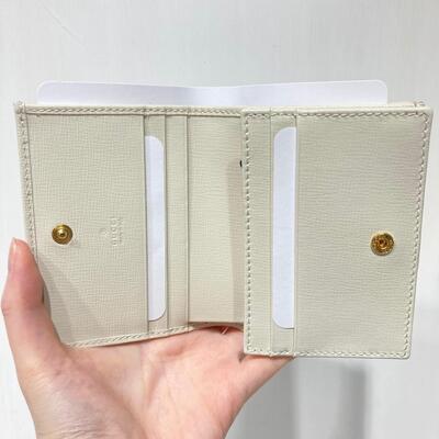 Gucci Horsebit 1955 Canvas Wallet White