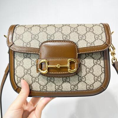 Gucci Horsebit 1955 Mini Flap Bag Brown