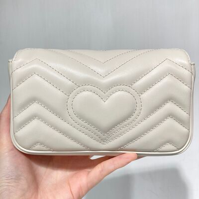 Gucci Marmont Supermini Bag White