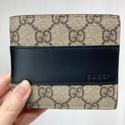 Gucci Mens Supreme Wallet Brown
