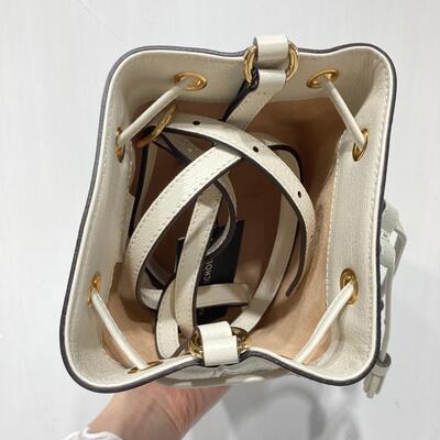 Gucci Ophidia Mini GG Bucket Bag White