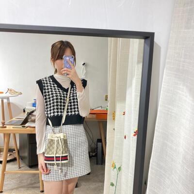 Gucci Ophidia Mini GG Bucket Bag White