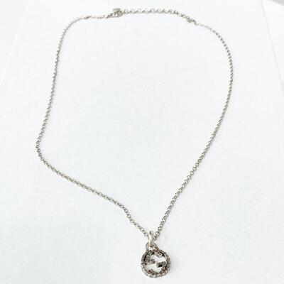 Gucci 925 Silver Interlocking G Antique Necklace