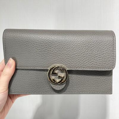Gucci Wallet On Chain Grey