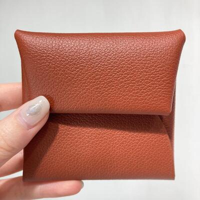 Hermes Bastia Coin Purse Chamkila Goat Tan