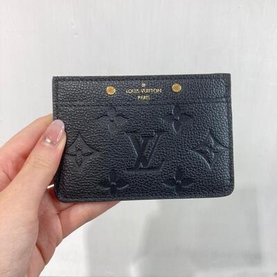 LV Card Holder Monogram Leather Black