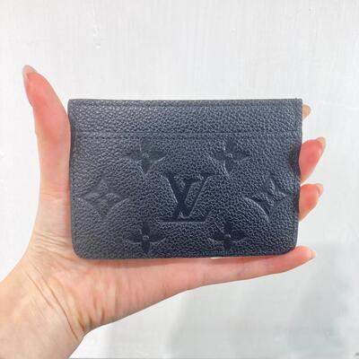 LV Card Holder Monogram Leather Black