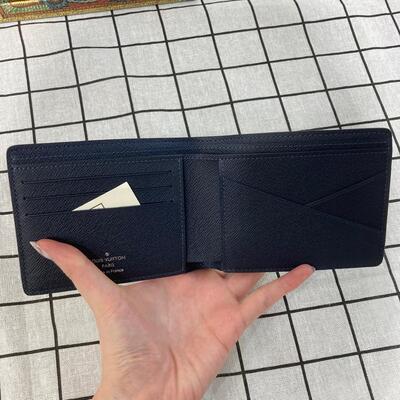 LV Multiple Wallet Taiga Leather Navy
