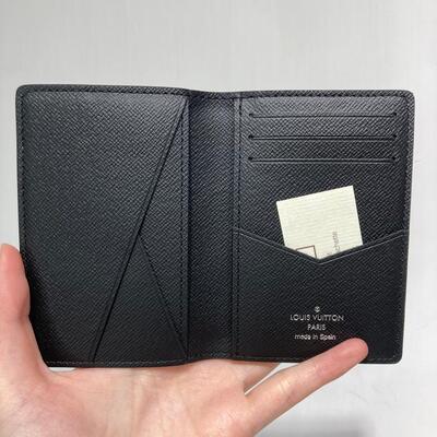 LV Pocket Organiser Monogram Canvas Black