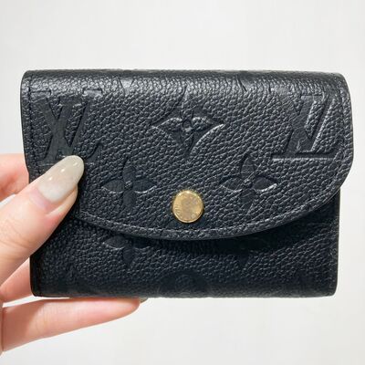 LV Rosalie Coin Purse Monogram Leather Black