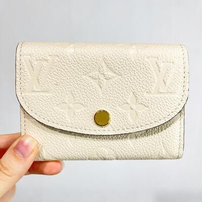LV Rosalie Coin Purse Monogram Leather White