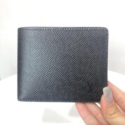 LV Slender Wallet Taiga Leather Black