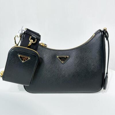 Prada Re-Edition 2005 Leather Bag Black