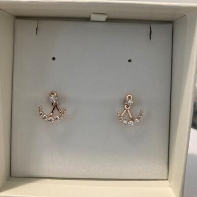 Swarovski Moon Earring Rose Gold